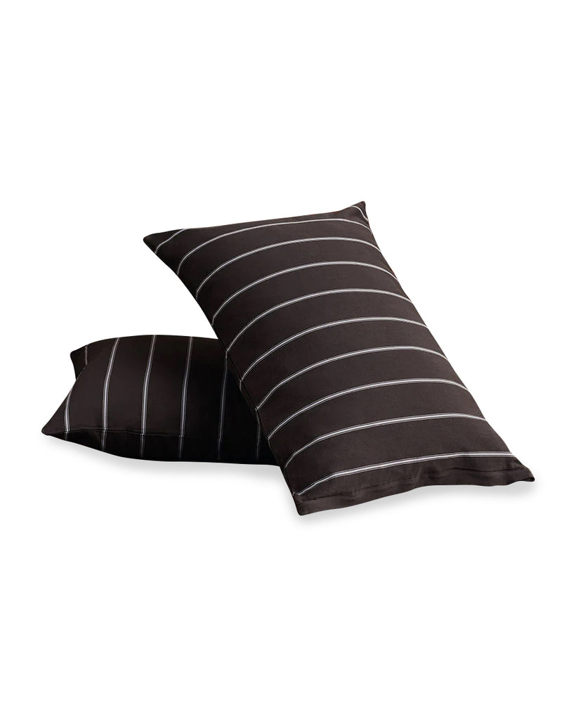 Chocolate Stripe Pillowcases