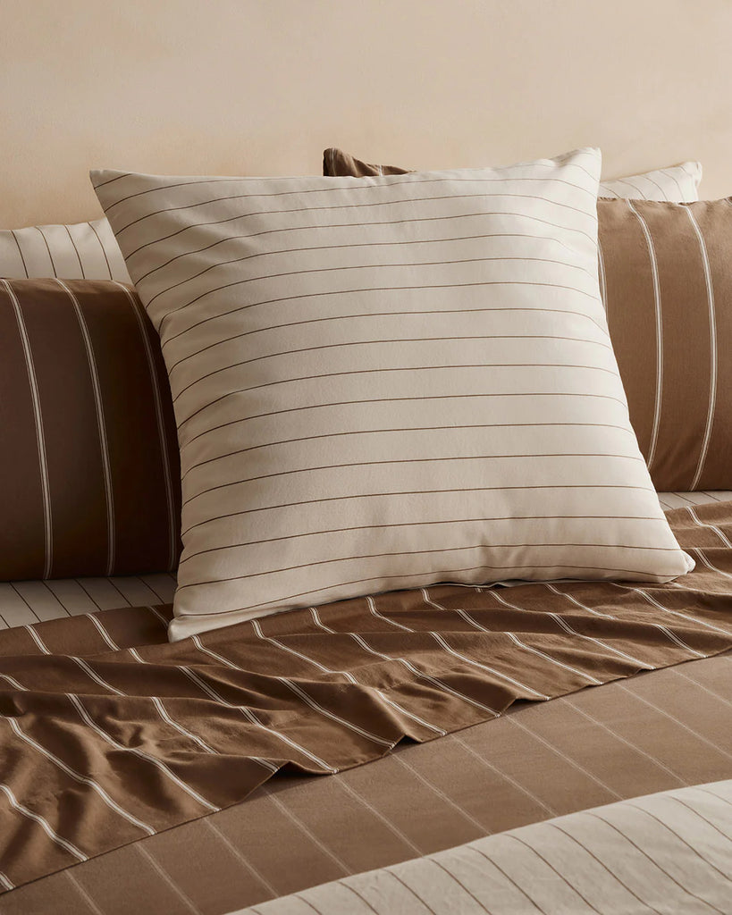 Cream Pinstripe Pillowcases