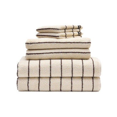 Cream Pinstripe Towels