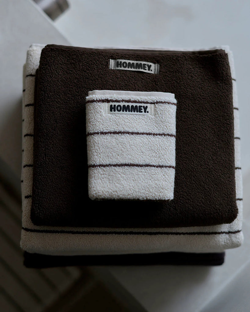 Cream Pinstripe Towels