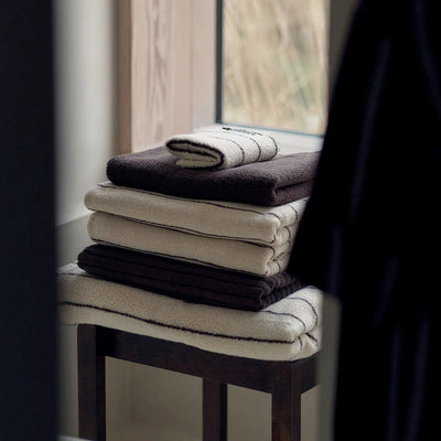 Cream Pinstripe Towels