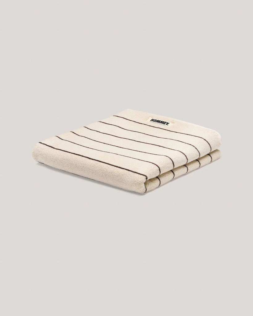 Cream Pinstripe Towels