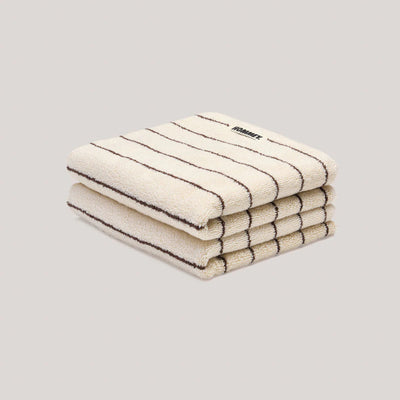 Cream Pinstripe Towels