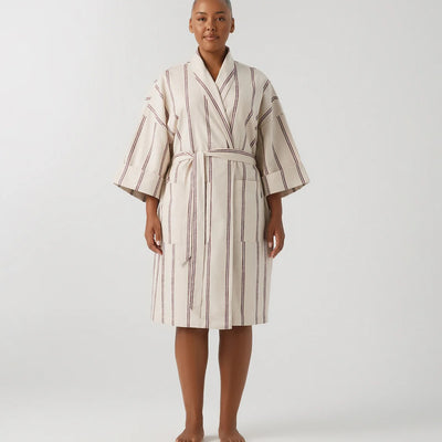 Cream Stripe Robe