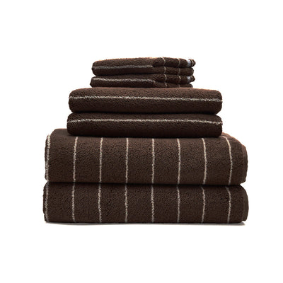 Espresso Pinstripe Towels