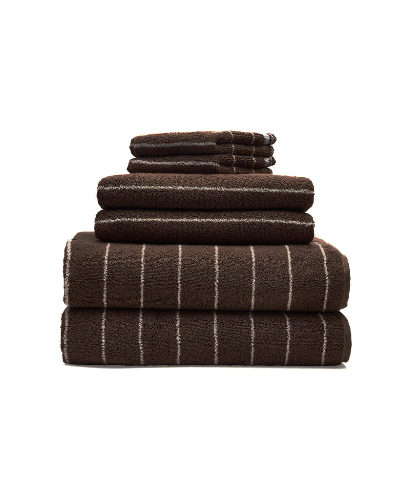 Espresso Pinstripe Towels