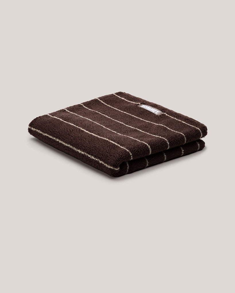 Espresso Pinstripe Towels
