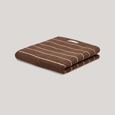 Hazelnut Pinstripe Towels