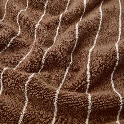 Hazelnut Pinstripe Towels