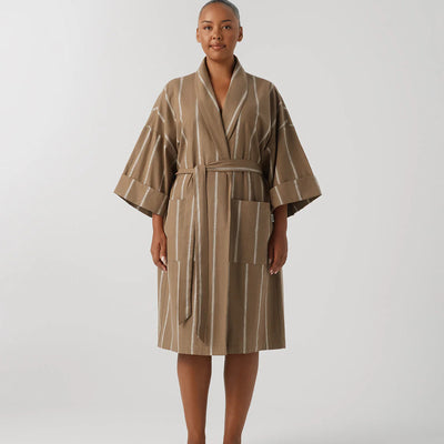 Hazelnut Stripe Robe