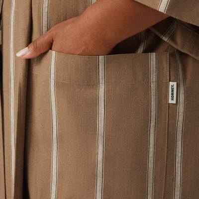 Hazelnut Stripe Robe