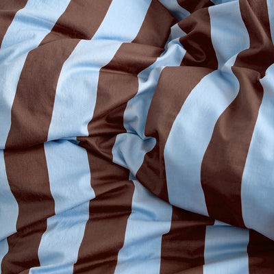 Iced Chocolate Stripes Duvet Cover