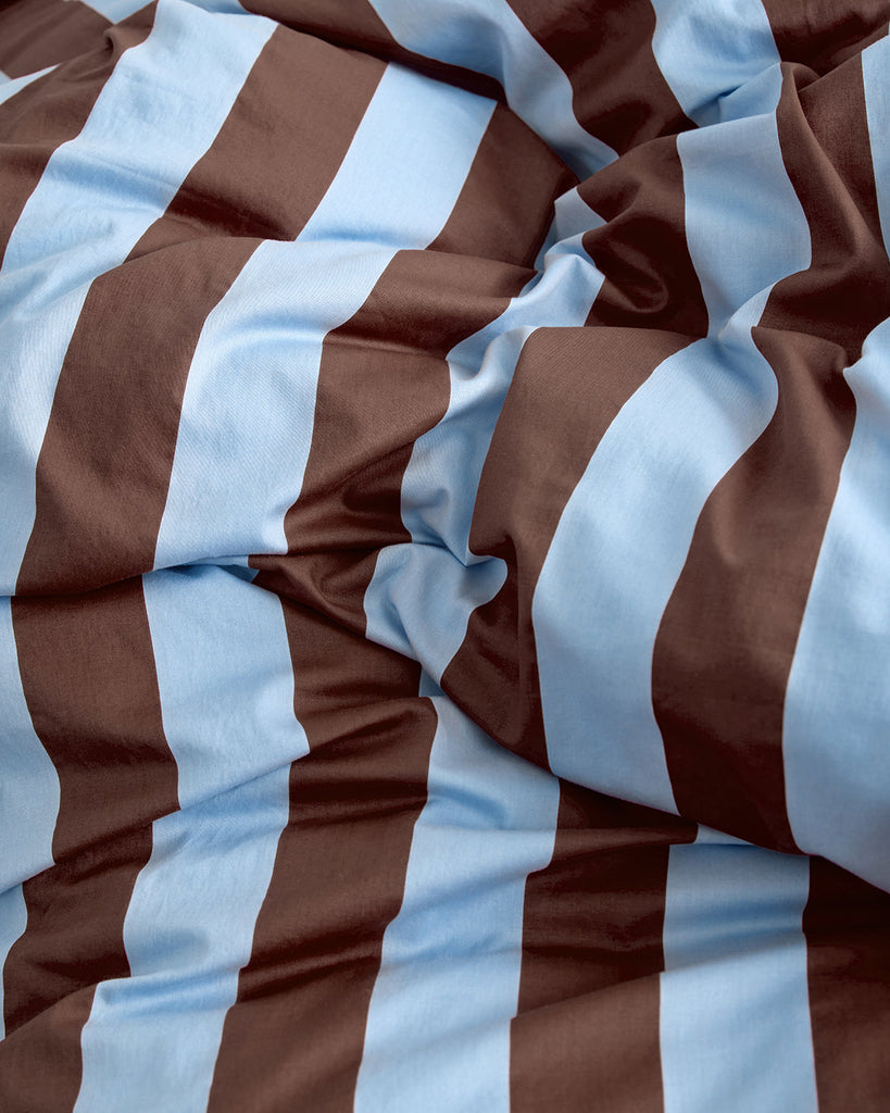 Iced Chocolate Stripes Duvet Cover