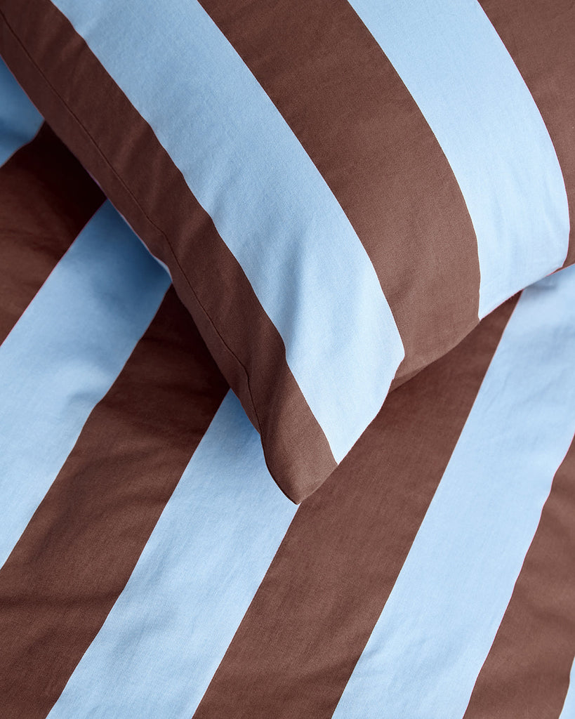 Iced Chocolate Stripes Pillowcase Pair