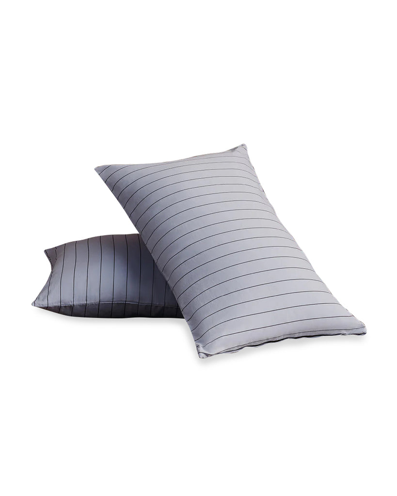 Mist Pinstripe Pillowcases
