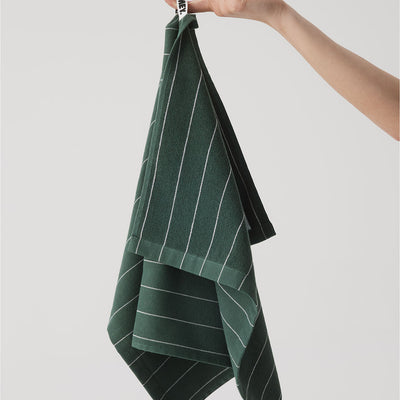 Pinstripe Tea Towel - Clover