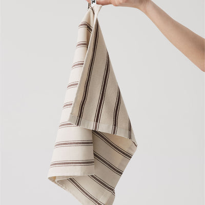 Pinstripe Tea Towel - Vanilla