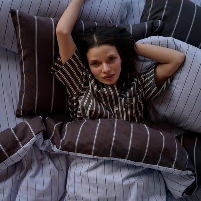 Versa Duvet Cover - Chocolate & Mist