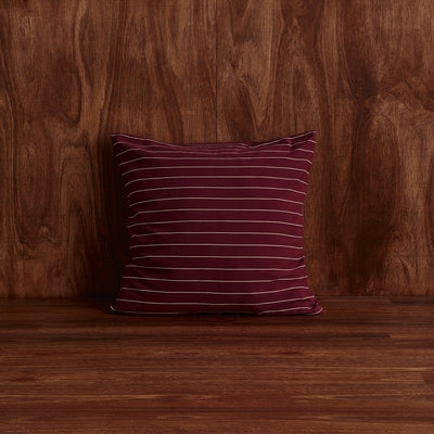 Wine Pinstripe Pillowcases