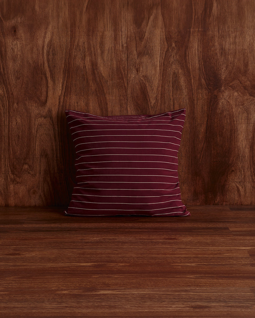 Wine Pinstripe Pillowcases
