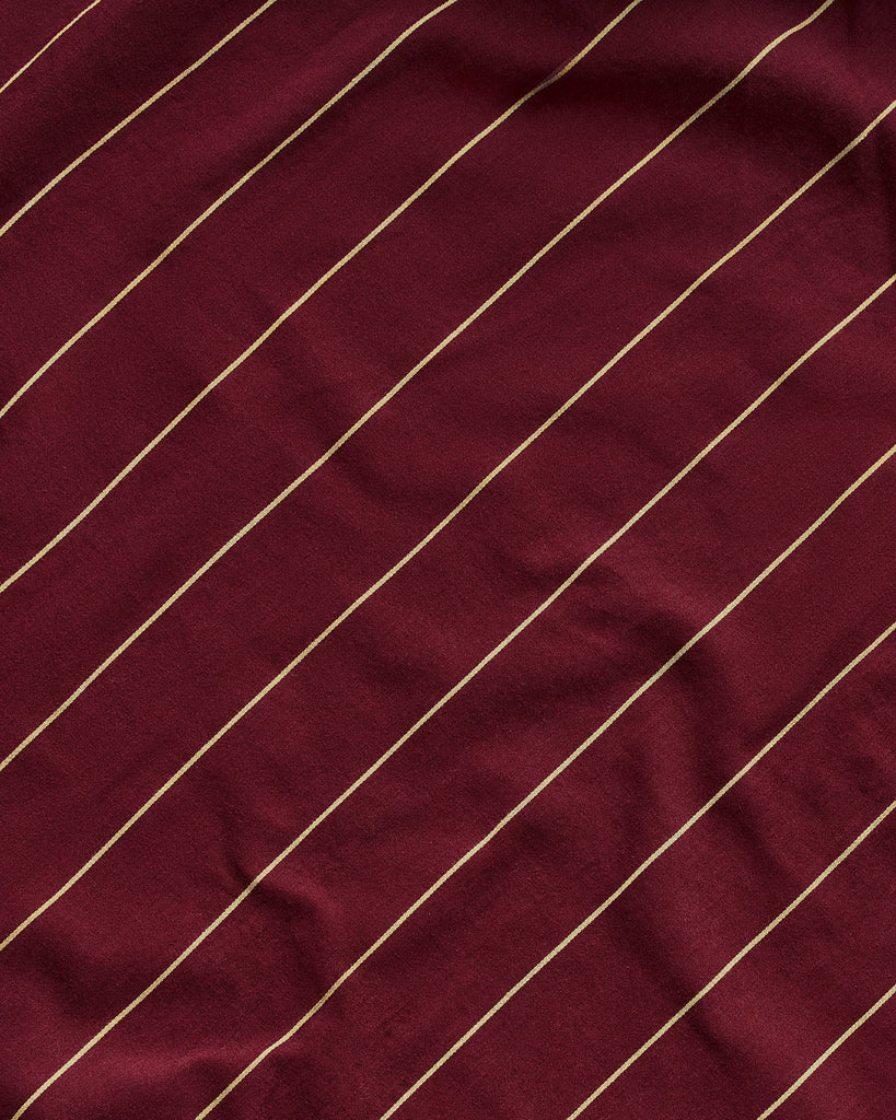 Wine Pinstripe Pillowcases