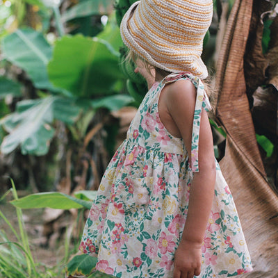 Luna Pinafore - Garden Floral
