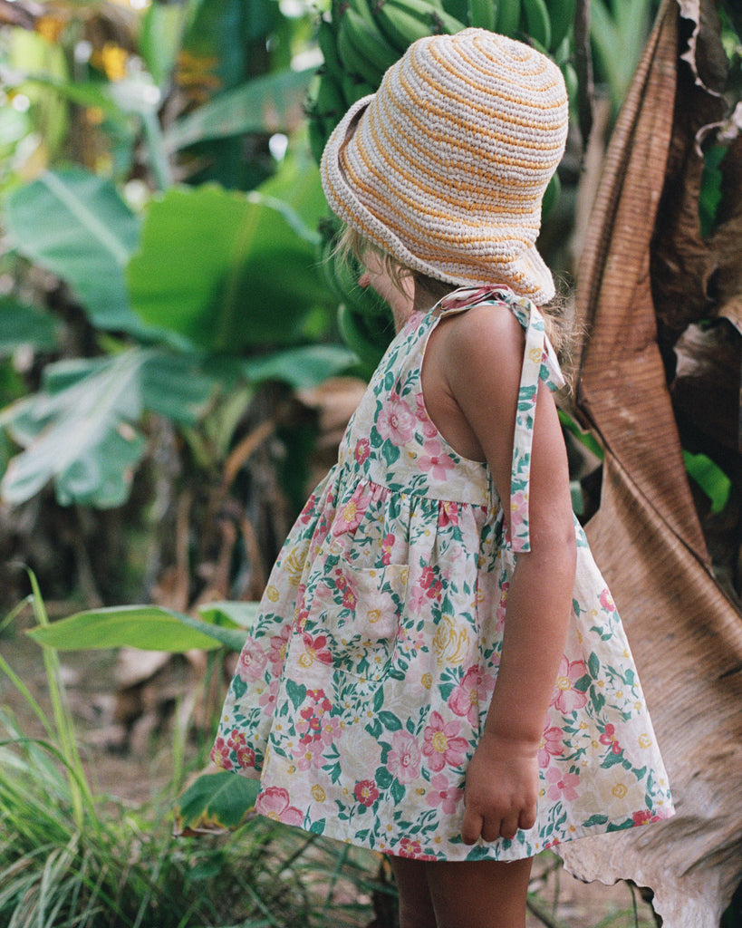 Luna Pinafore - Garden Floral
