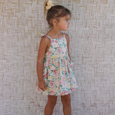 Luna Pinafore - Garden Floral