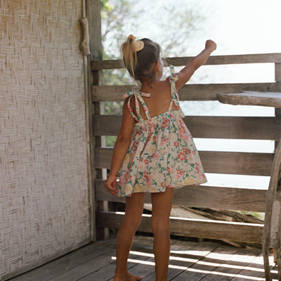 Luna Pinafore - Garden Floral