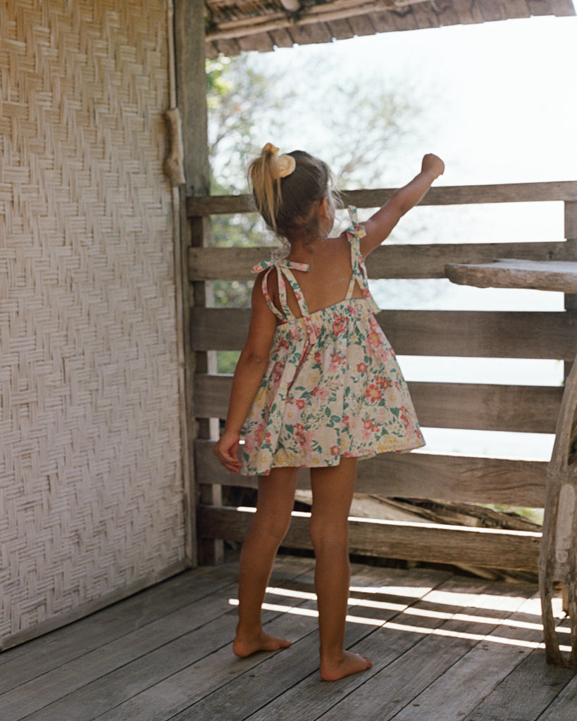 Luna Pinafore - Garden Floral