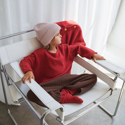 Essential Knit Jumper - Chilli
