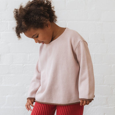 Essential Knit Jumper - Dusty Pink
