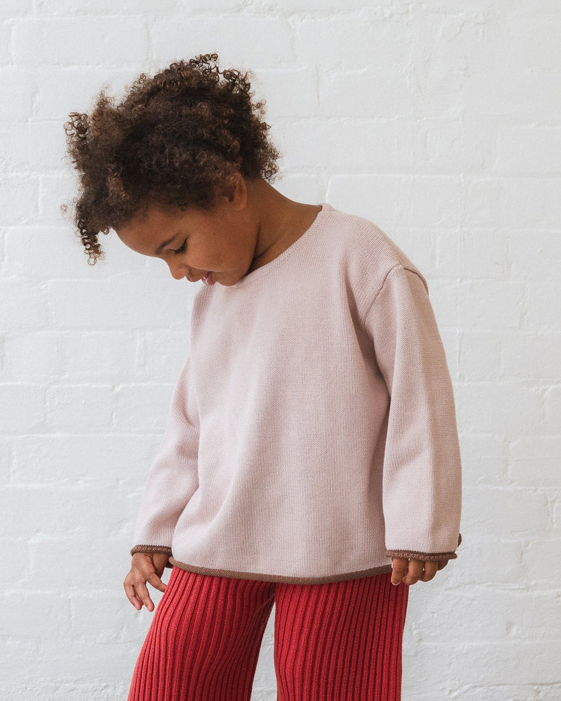 Essential Knit Jumper - Dusty Pink