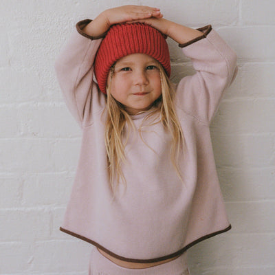 Essential Knit Jumper - Dusty Pink