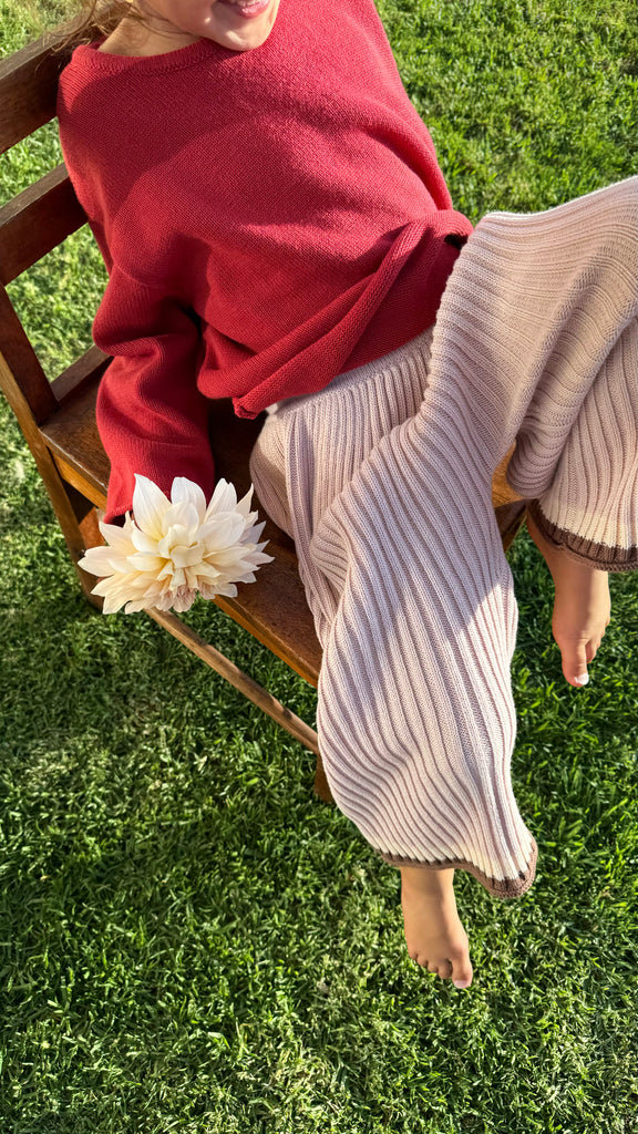 Essential Knit Pants - Dusty Pink