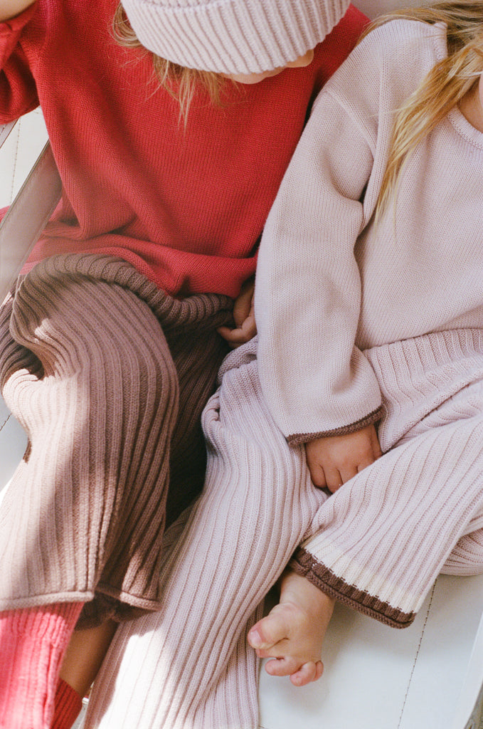 Essential Knit Pants - Dusty Pink