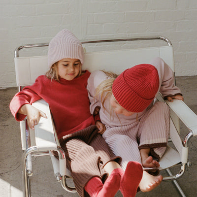 Knit Beanie - Dusty Pink