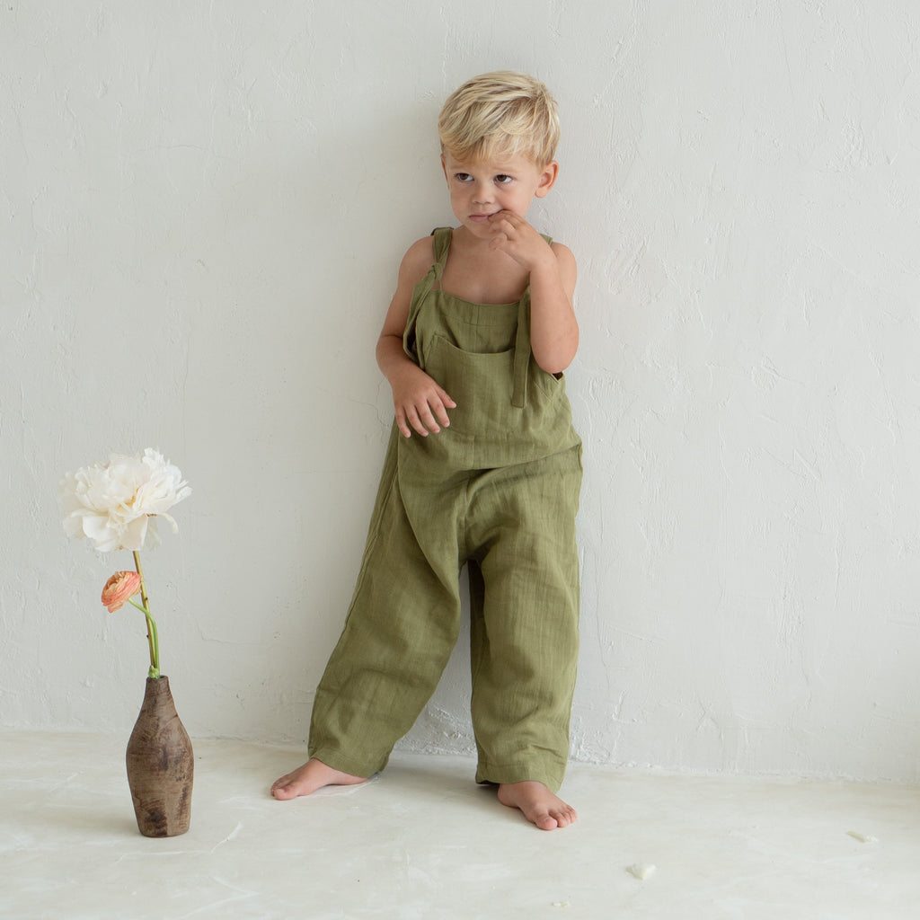 Long Marlow Overalls - Olive