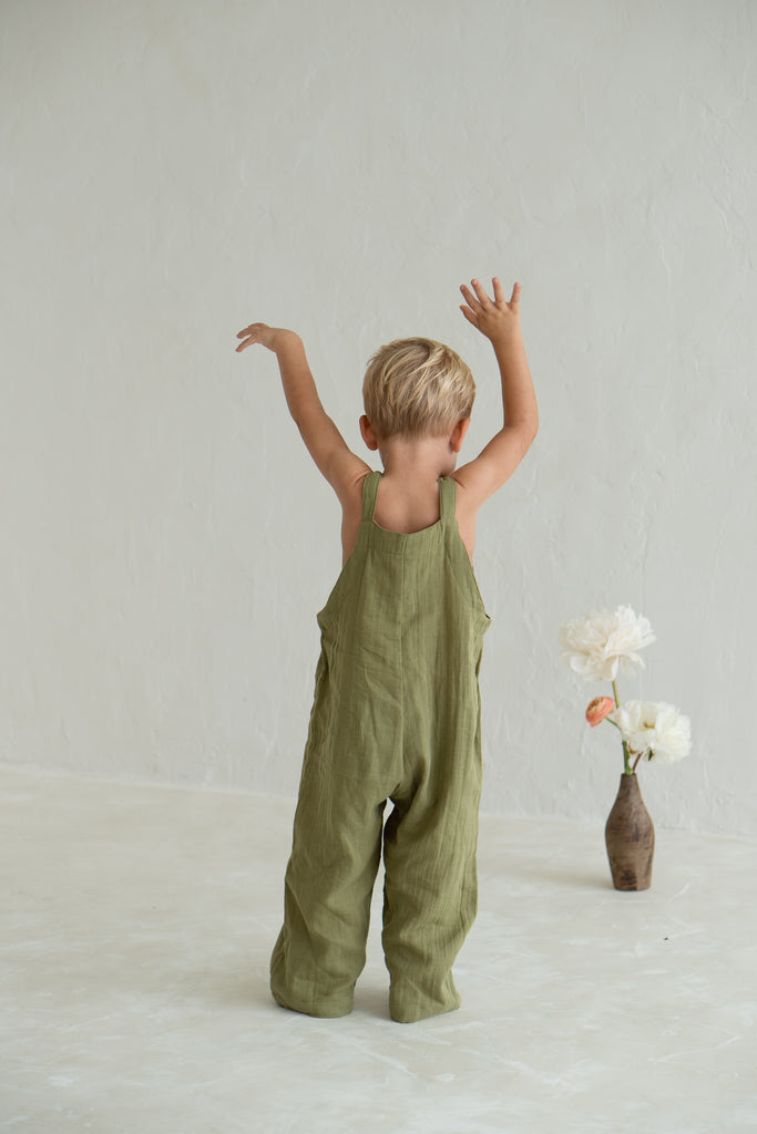 Long Marlow Overalls - Olive