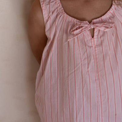Sadie Overalls - Pink Stripe