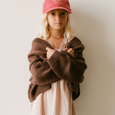 Wool Knit Cardigan - Cocoa