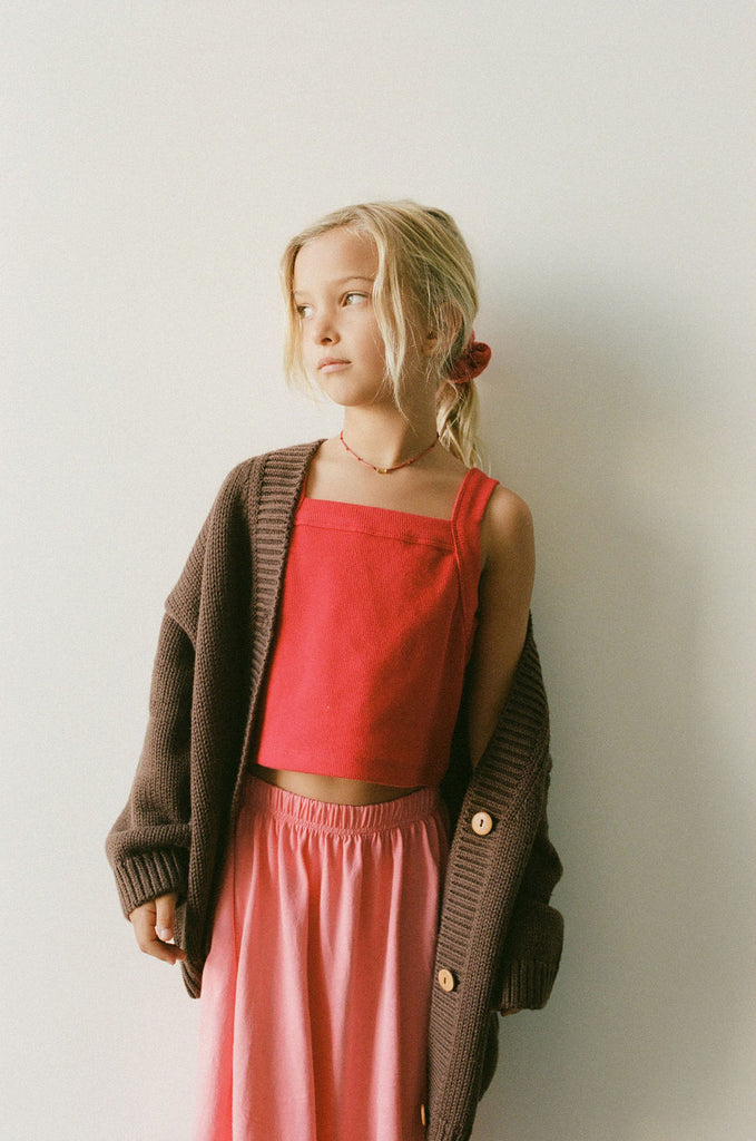 Wool Knit Cardigan - Cocoa