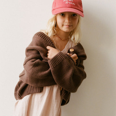 Wool Knit Cardigan - Cocoa
