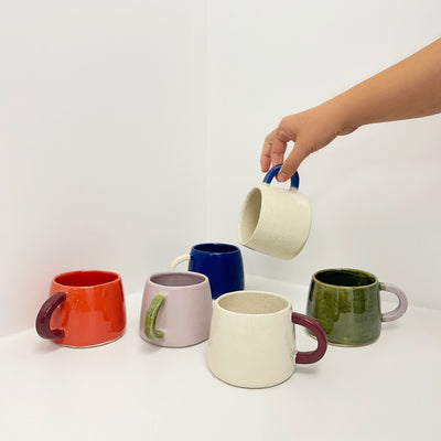 Oat & Cobalt Tapered Mug