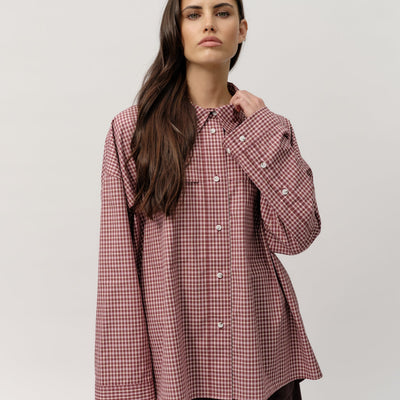 Owen Shirt - Port Wine Check