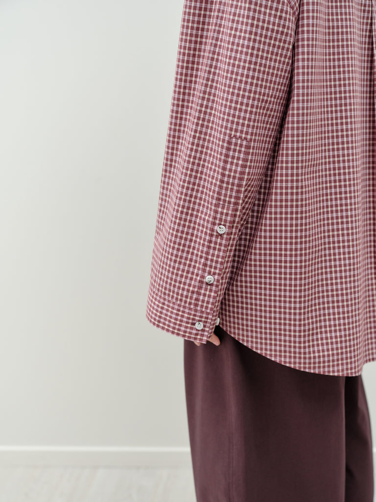 Owen Shirt - Port Wine Check