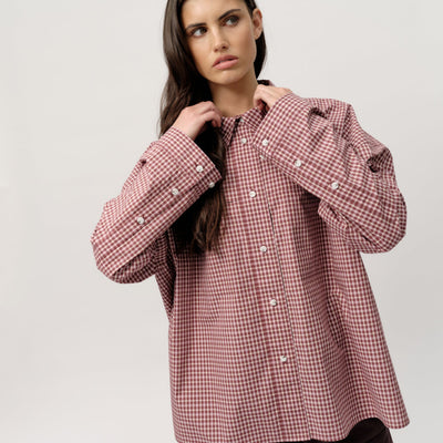 Owen Shirt - Port Wine Check