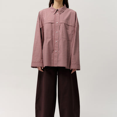 Owen Shirt - Port Wine Check