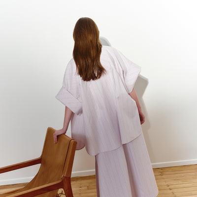 Pip Shirt - Lavender Stripe