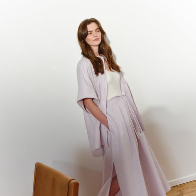 Pip Shirt - Lavender Stripe